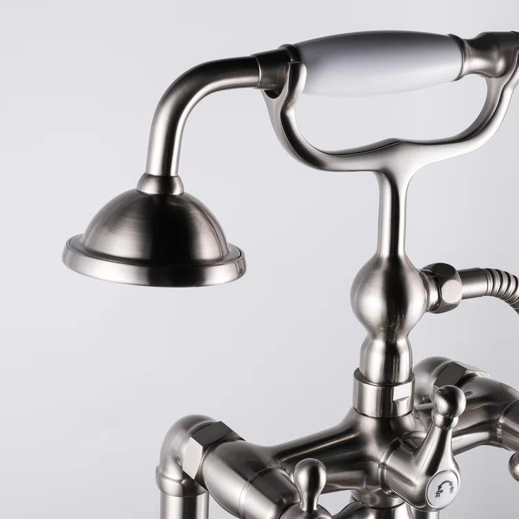 Tahoe 2 Handle Floor Clawfoot Tub Faucet with Diverter