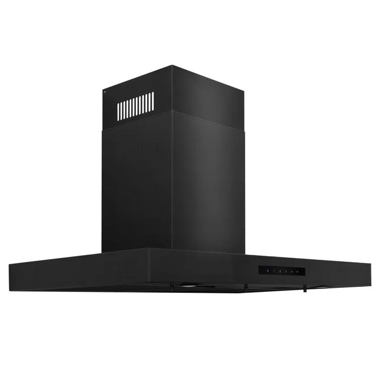 ZLINE 36 in. Convertible Vent Wall Mount Range Hood in Black Stainless Steel (BSKEN-36)