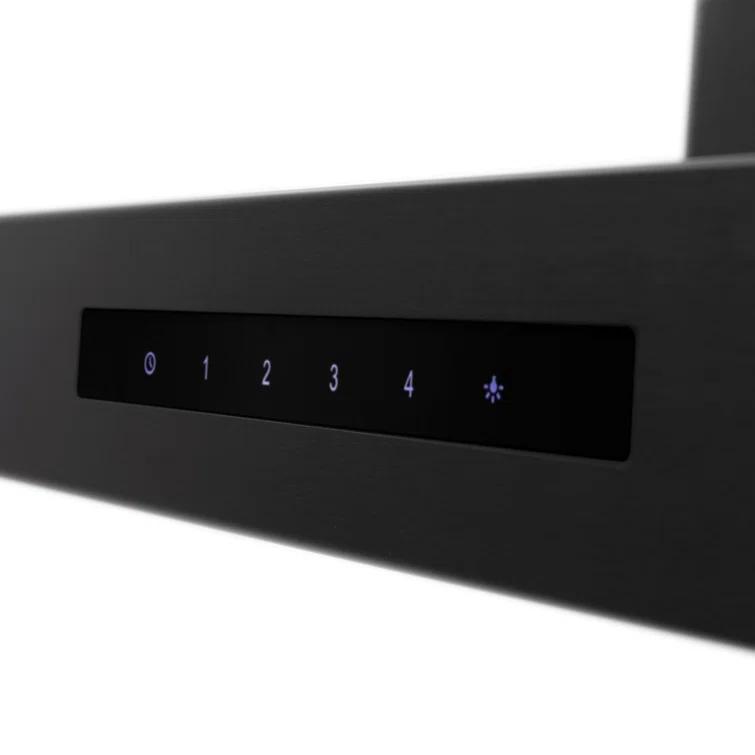 ZLINE 36 in. Convertible Vent Wall Mount Range Hood in Black Stainless Steel (BSKEN-36)