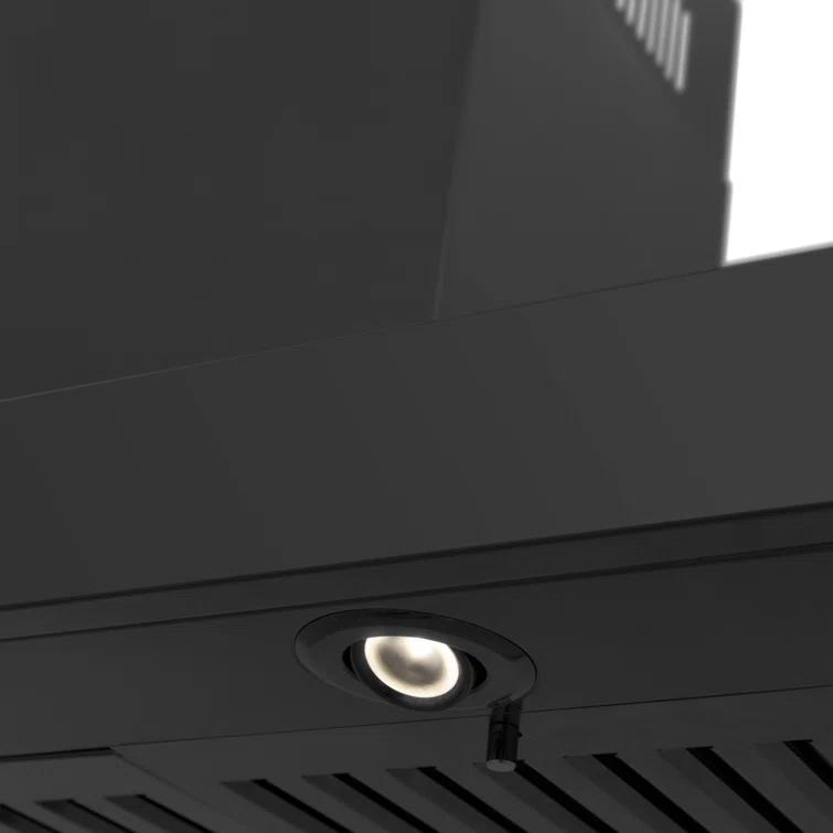 ZLINE 36 in. Convertible Vent Wall Mount Range Hood in Black Stainless Steel (BSKEN-36)