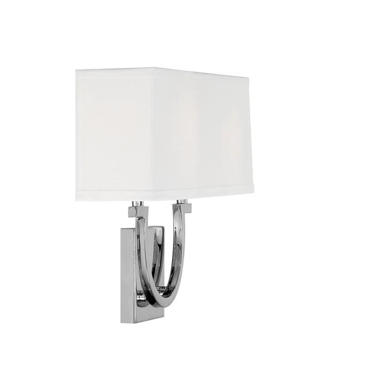 Willa Arlo™ Interiors Carlisle 2 - Light Dimmable Armed Sconce in Polished Nickel