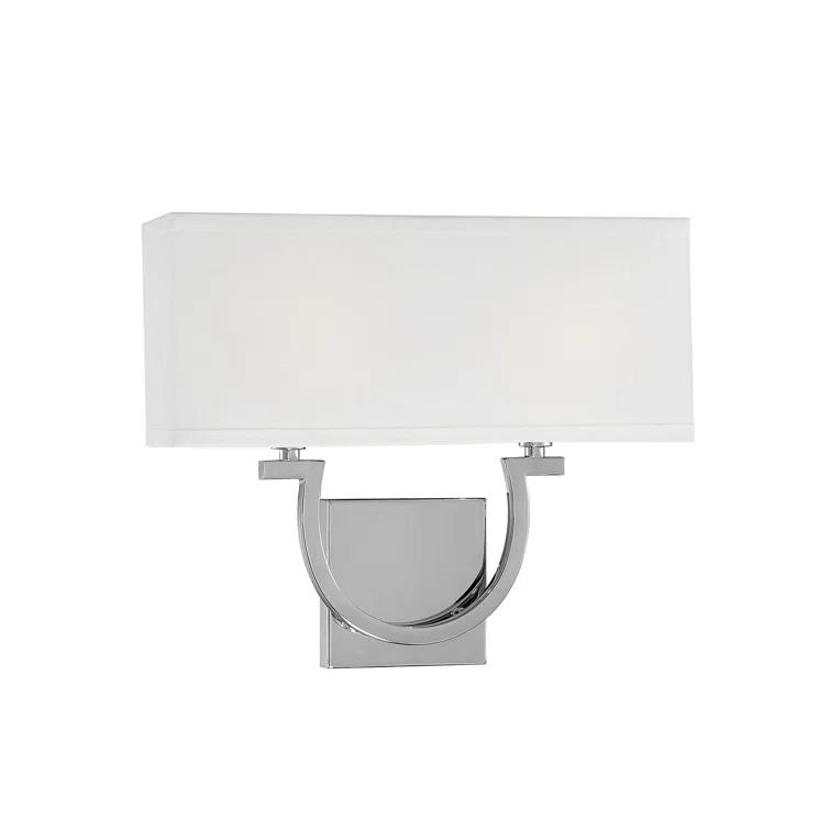 Willa Arlo™ Interiors Carlisle 2 - Light Dimmable Armed Sconce in Polished Nickel