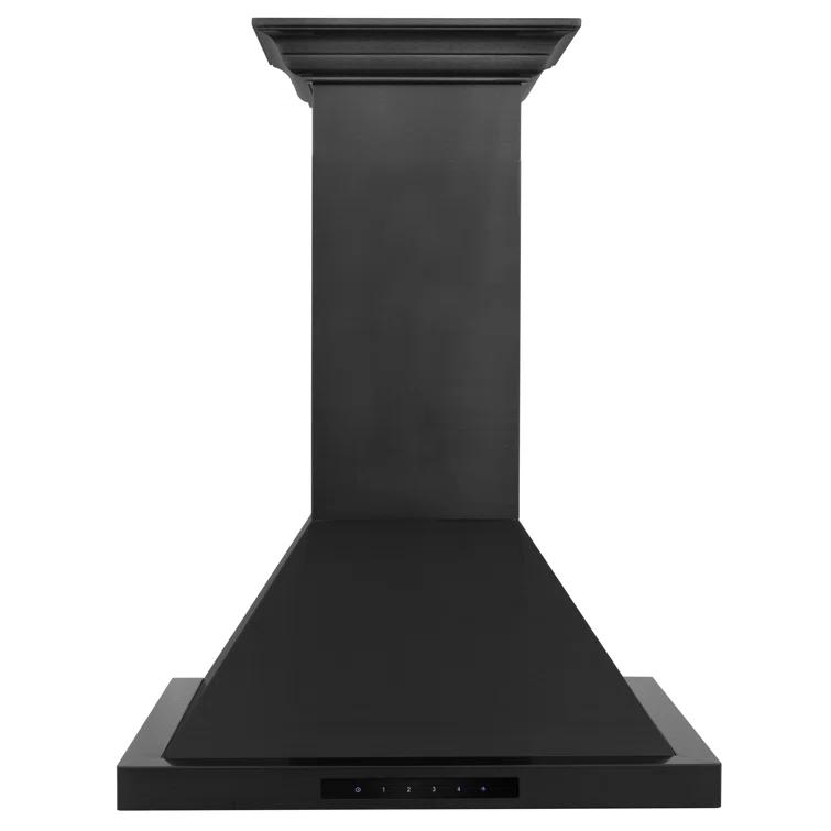 ZLINE 24 in. Convertible Vent Wall Mount Range Hood in Stainless Steel W/ Crown Molding (KBCRN-24)