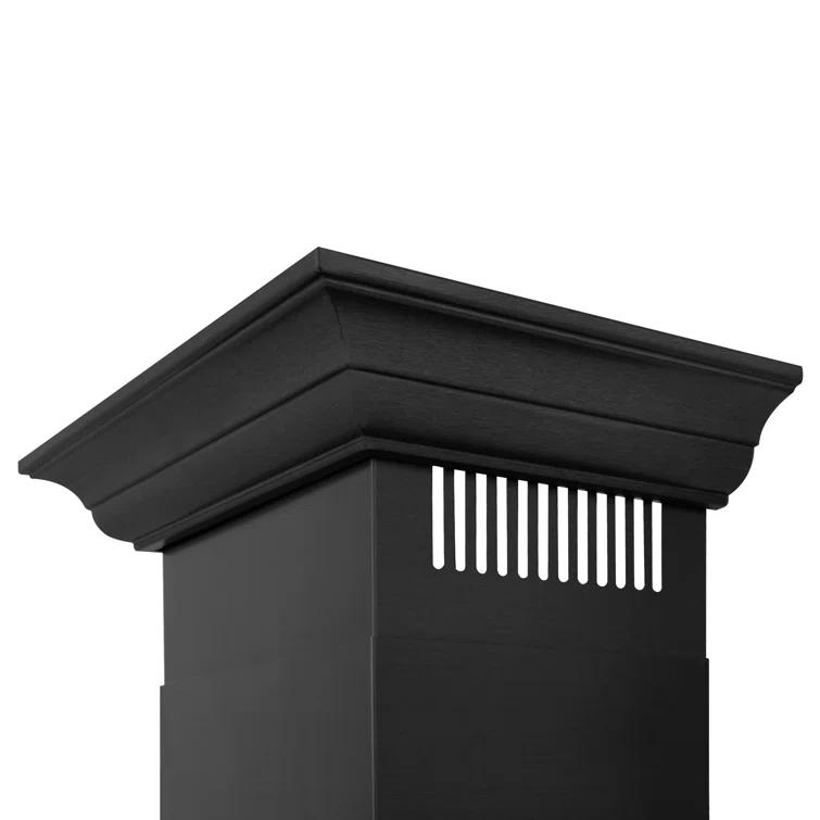 ZLINE 24 in. Convertible Vent Wall Mount Range Hood in Stainless Steel W/ Crown Molding (KBCRN-24)