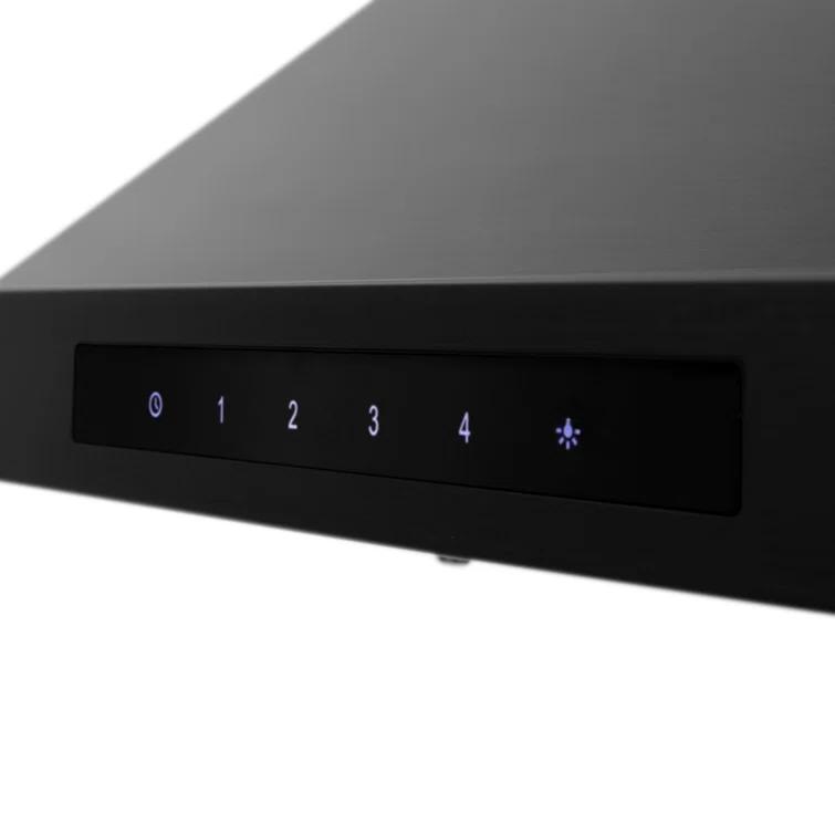 ZLINE 24 in. Convertible Vent Wall Mount Range Hood in Stainless Steel W/ Crown Molding (KBCRN-24)