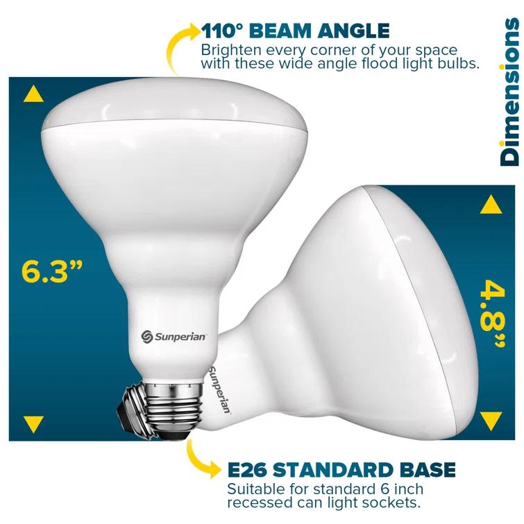 85 Watt Equivalent BR40 E26/Medium (Standard) Dimmable LED Bulb