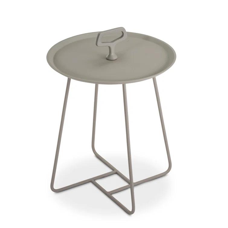 Broadway Round Aluminum Outdoor Side Table