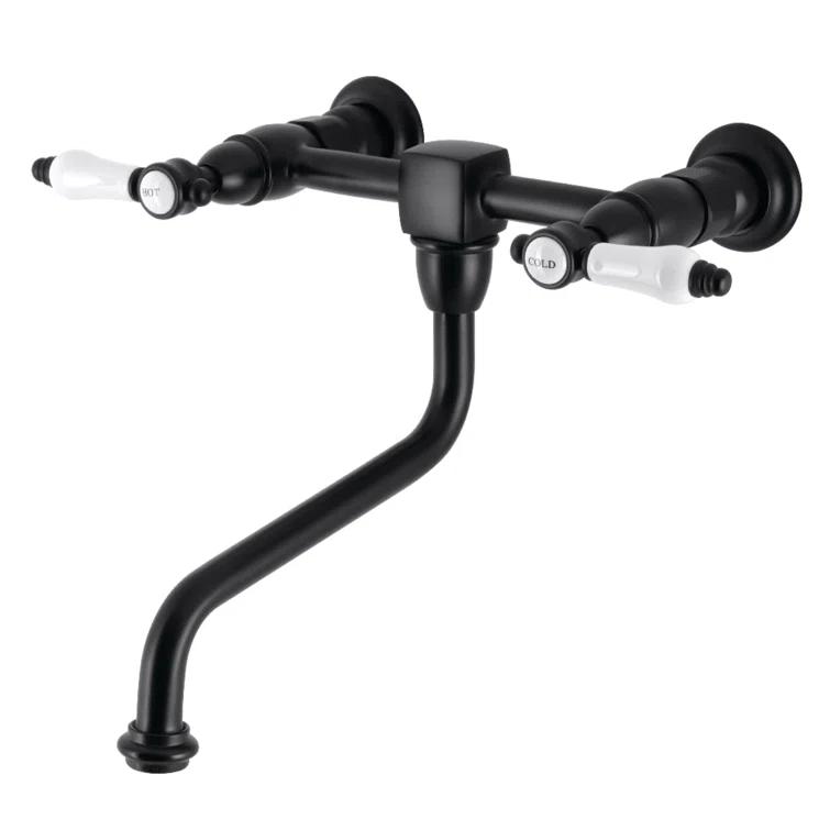 Kingston Brass Bel-Air Two-Handle 2-Hole Wall Mount Bathroom Faucet
