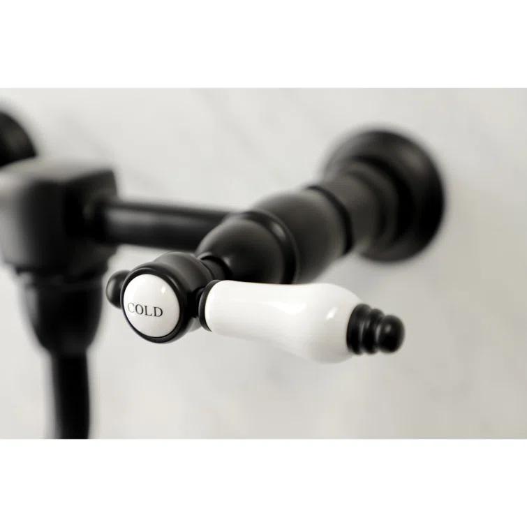 Kingston Brass Bel-Air Two-Handle 2-Hole Wall Mount Bathroom Faucet
