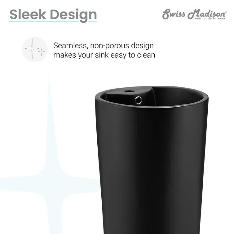 Monaco Circular Basin Pedestal Sink