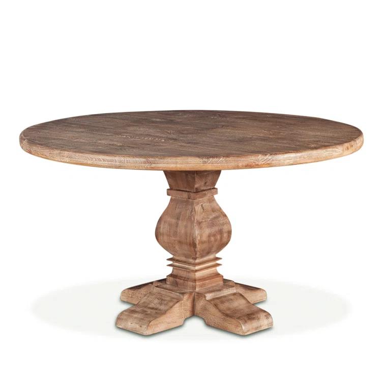 48" Round Reclaimed Wood Farmhouse Dining Table