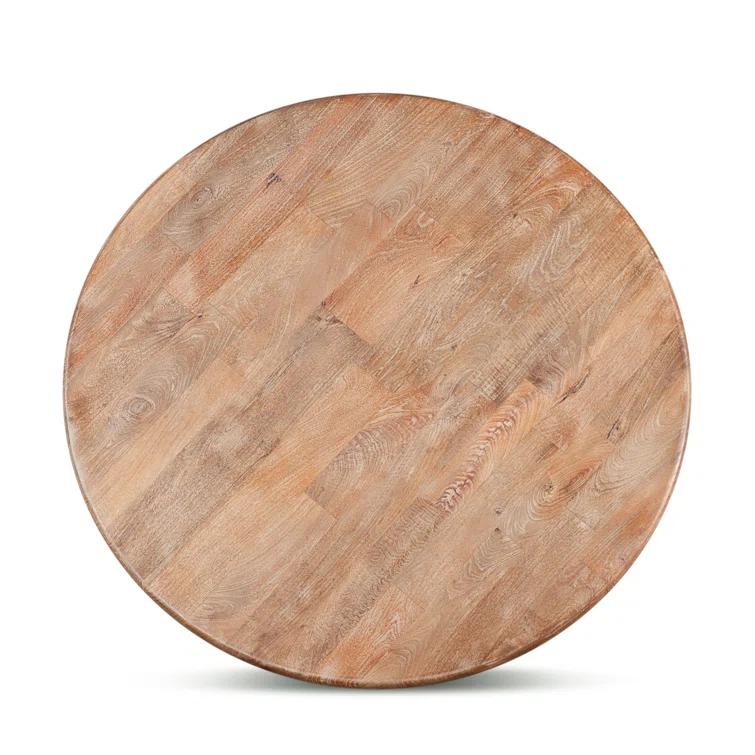 48" Round Reclaimed Wood Farmhouse Dining Table