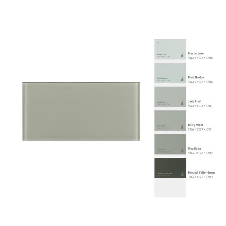 3'' W x 6'' L Glass Peel and Stick Subway Tile
