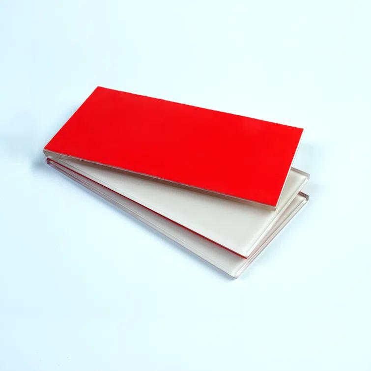 3'' W x 6'' L Glass Peel and Stick Subway Tile