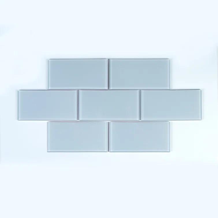3'' W x 6'' L Glass Peel and Stick Subway Tile