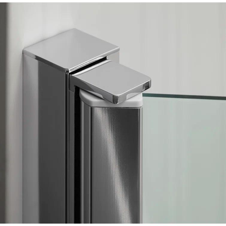 Aerie Bath Screen Thick Crystal Clear Glass and Square Corner