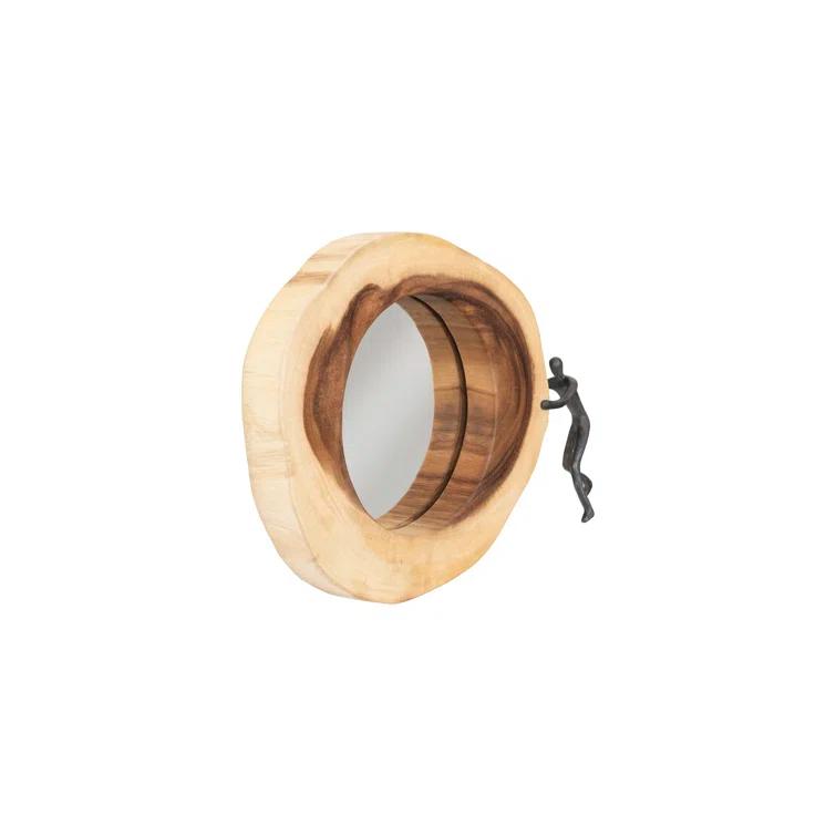 Phillips Collection Atlas Crosscut Small Right Side Full Body Beveled Accent Mirror