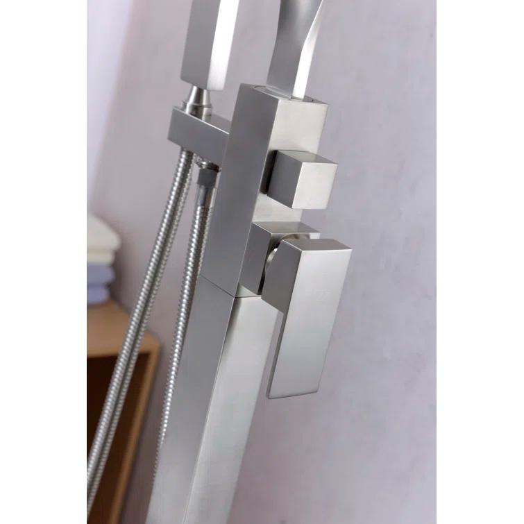 2 Handle Floor Tub Filler with Diverter