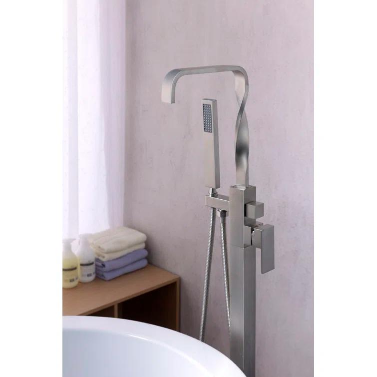 2 Handle Floor Tub Filler with Diverter