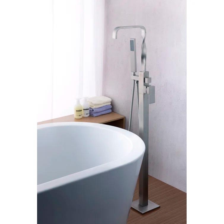 2 Handle Floor Tub Filler with Diverter