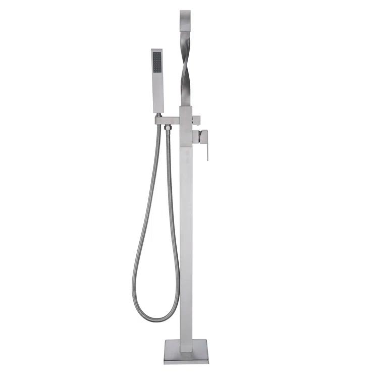 2 Handle Floor Tub Filler with Diverter