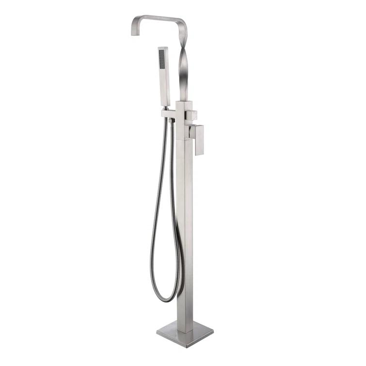 2 Handle Floor Tub Filler with Diverter