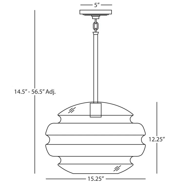 Robert Abbey Horizon 1 - Light Modern Brass Single Pendant