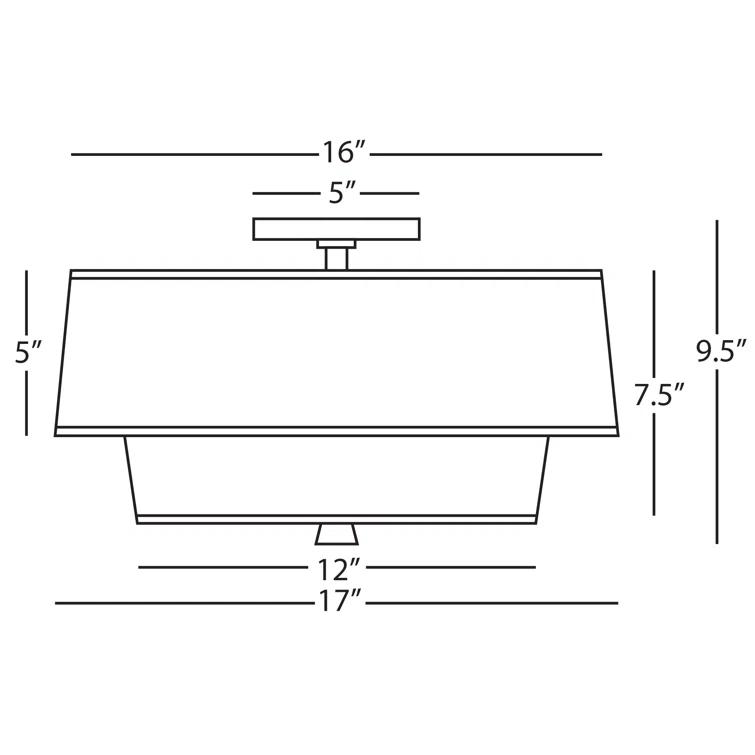 Robert Abbey Decker Flushmount in Polished Nickel Color