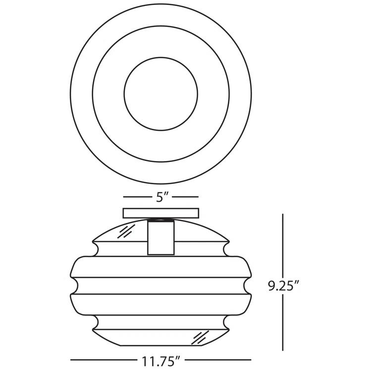 Horizon Glass Flush Mount