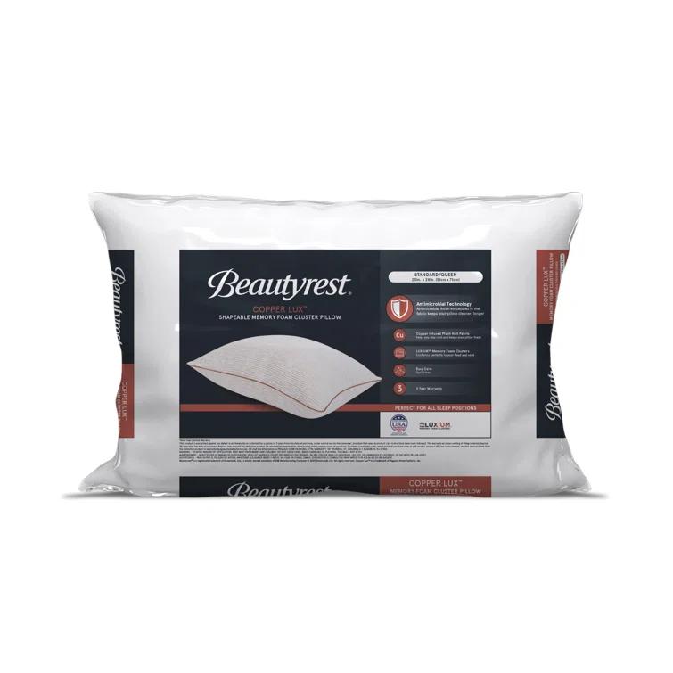 Beautyrest Beautyrest Copper Lux Memory Foam Jumbo Medium Support Pillow (Set of 2)