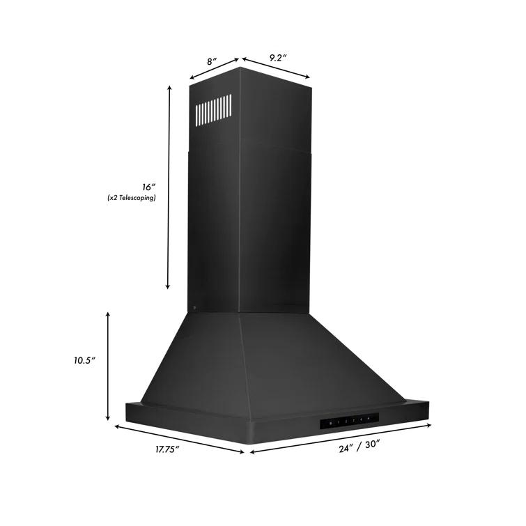 ZLINE 24 in. Convertible Vent Wall Mount Range Hood in Stainless Steel (KB-24)