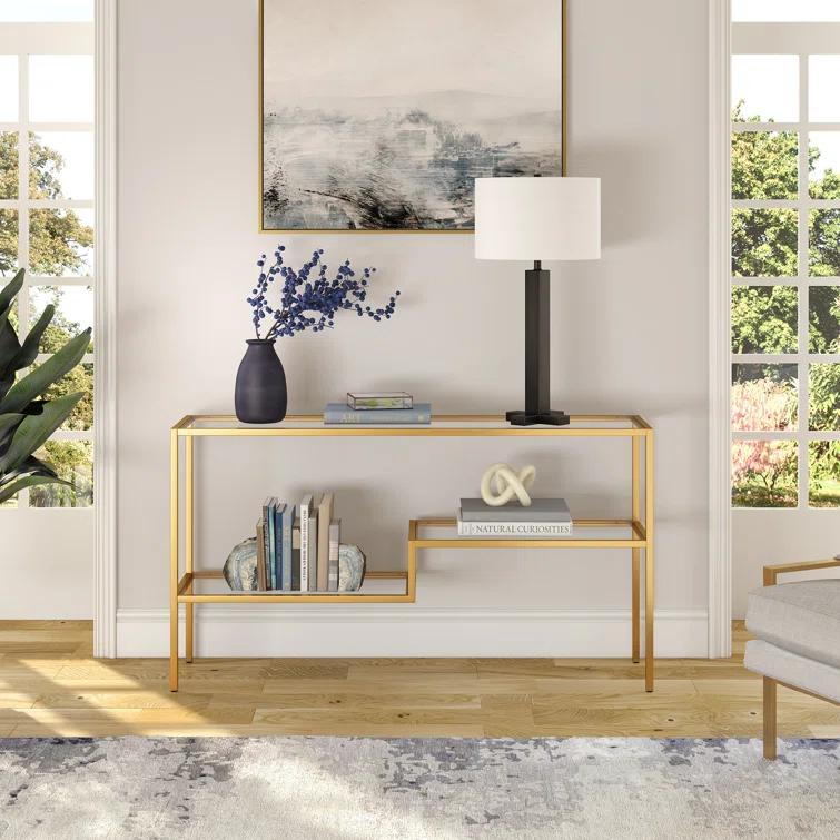 Lovett Glass Top Console Table
