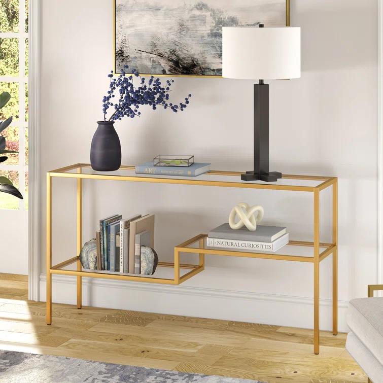 Lovett Glass Top Console Table