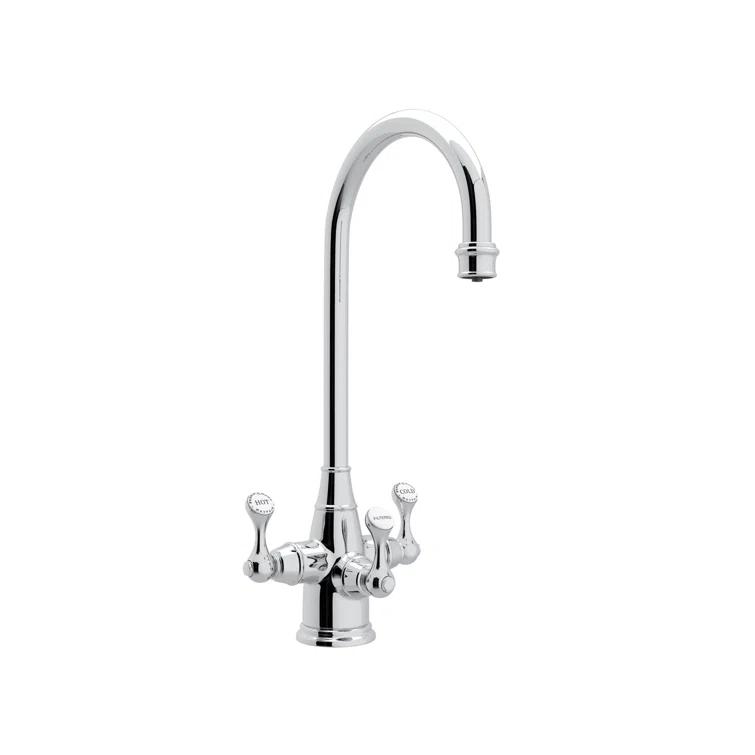 Perrin & Rowe U.1220LS-APC-2 Georgian Era Three Handle Bar/Food Prep Filter Kitchen Faucet