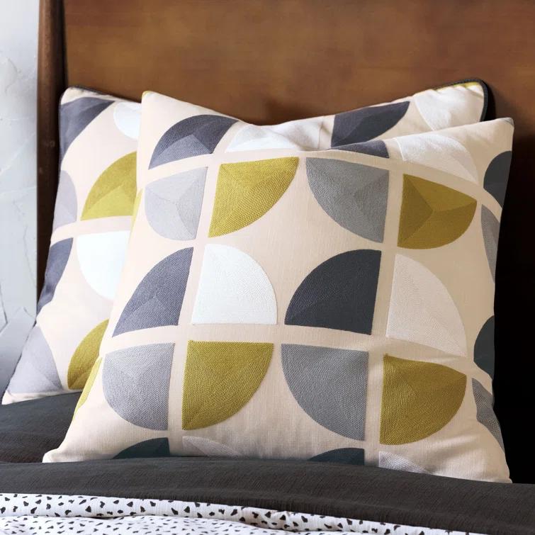 Camden Modern & Contemporary Cotton Geometric Shapes Duvet Cover Set