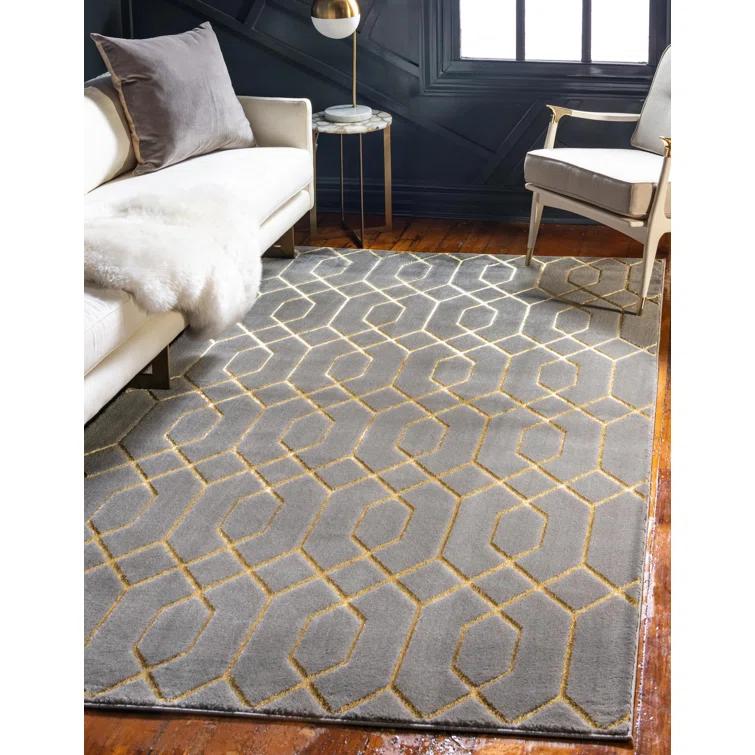 Glam Gray/Gold Area Rug