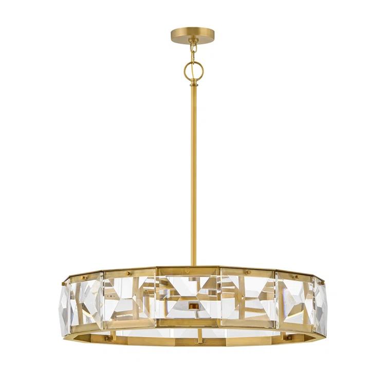 Jolie Integrated LED Drum Chandelier w/ Crystal Accents