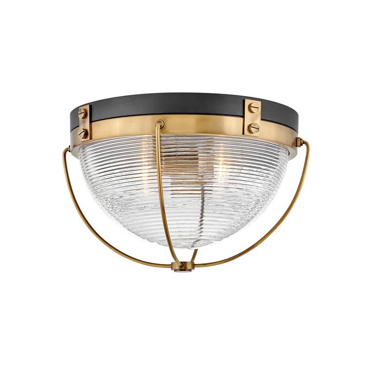 Hinkley Crew Two-Light Flush Mount Ceiling Fixture