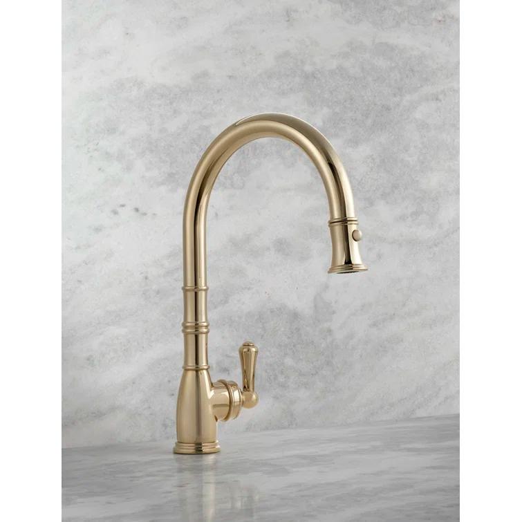 Perrin & Rowe Georgian Era Pull-Down Bar/Food Prep Kitchen Faucet U.4743EG-2