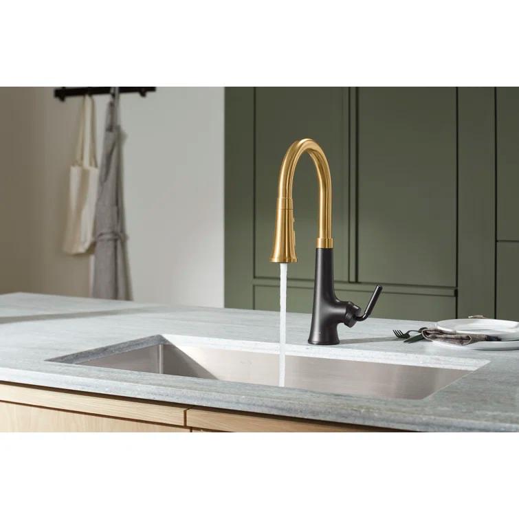 Tone Touchless Pull-Down Kitchen Sink Faucet with Three-Function Sprayhead