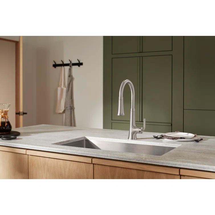 Tone Touchless Pull-Down Kitchen Sink Faucet with Three-Function Sprayhead