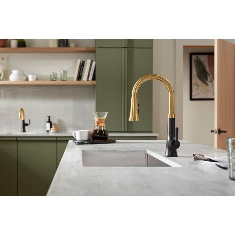 Tone Touchless Pull-Down Kitchen Sink Faucet with Three-Function Sprayhead