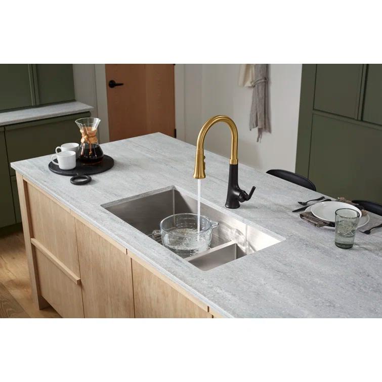 Tone Touchless Pull-Down Kitchen Sink Faucet with Three-Function Sprayhead