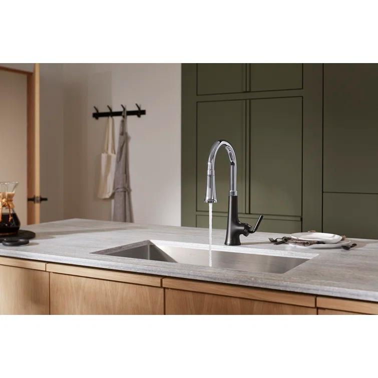 Tone Touchless Pull-Down Kitchen Sink Faucet with Three-Function Sprayhead