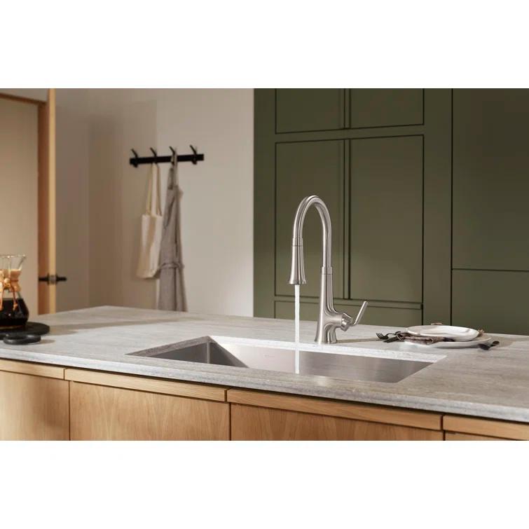 Tone Touchless Pull-Down Kitchen Sink Faucet with Three-Function Sprayhead