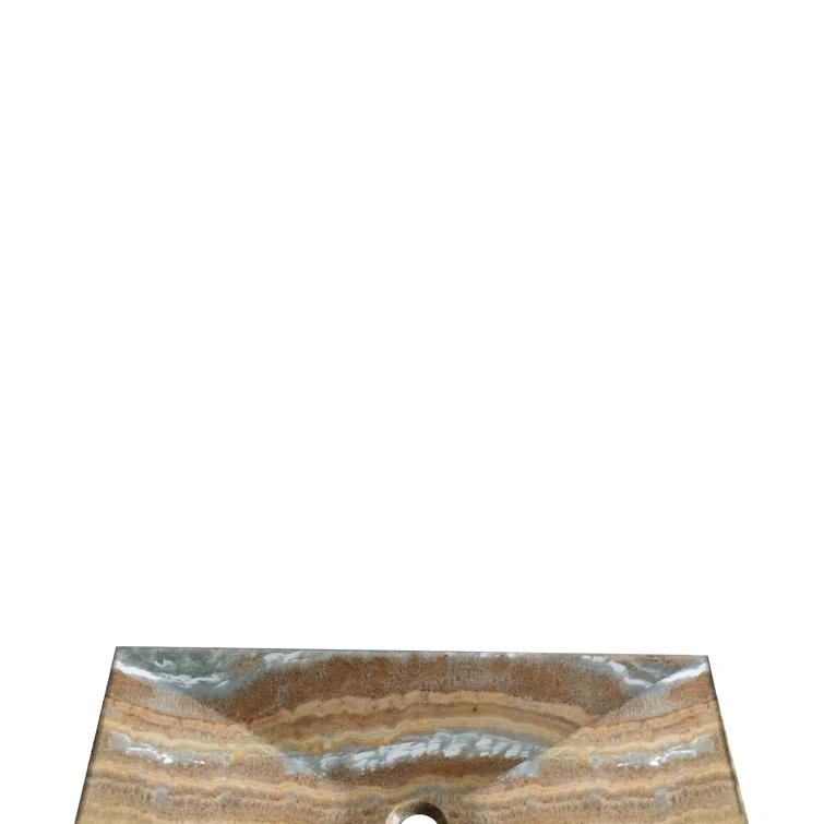 AA Warehousing 13'' Stone Rectangular Bathroom Sink