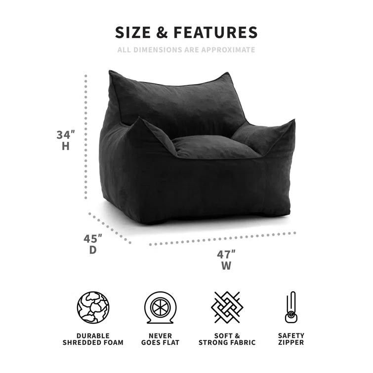 Big Joe Imperial Polyester Bean Bag Sofa
