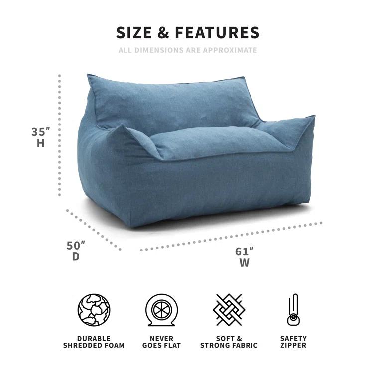 Big Joe Imperial Polyester Bean Bag Sofa