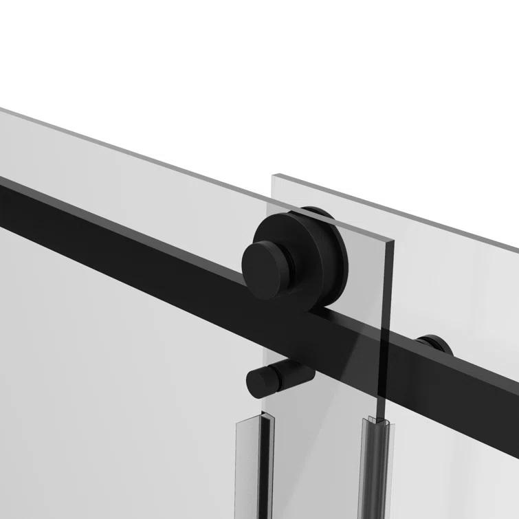 HHK HOME 60'' W 76'' H Frameless Rectangle Shower Enclosure HHKSS05-MB-6076