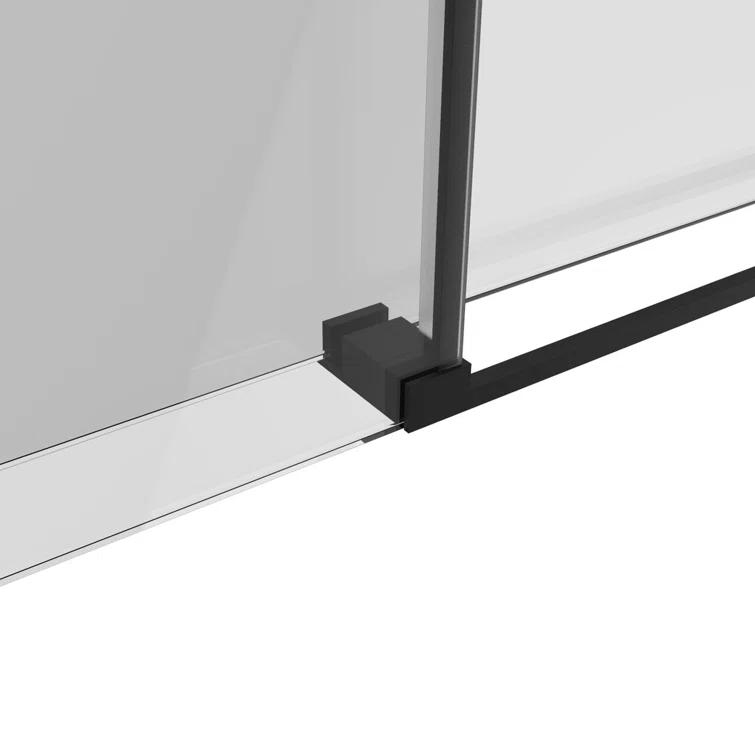 HHK HOME 60'' W 76'' H Frameless Rectangle Shower Enclosure HHKSS05-MB-6076